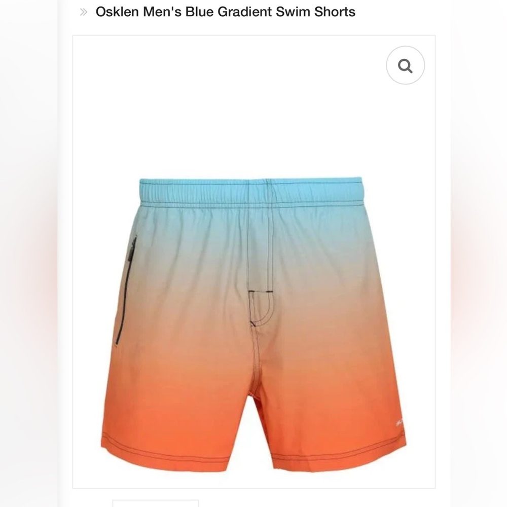 Osklen Men's Gradient Swim Shorts NWT M